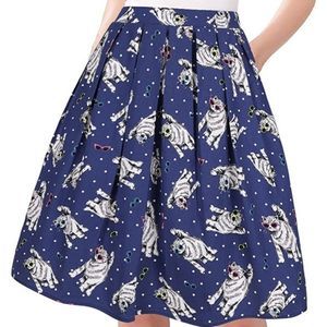 Purpley-blueTaydey cool cats a-line skirt size 2XL